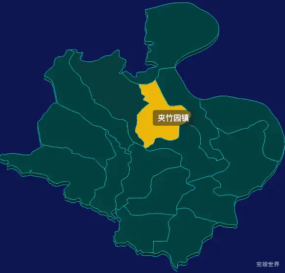 threejs荆州市公安县geoJson地图3d地图鼠标移入显示标签并高亮